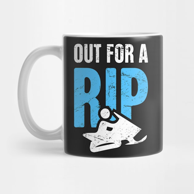 Out For A Rip - Funny Snowmobile Design by MeatMan